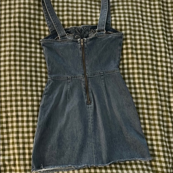 Reformation Kayla Denim Corset Lace Up Mini Dress - Picture 3 of 4